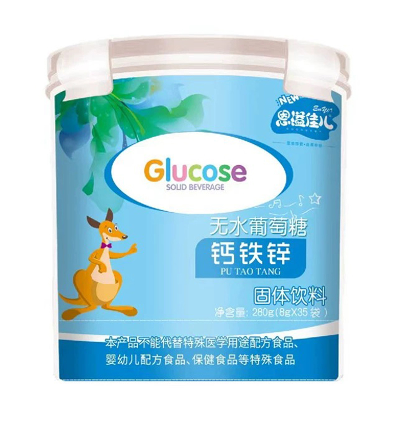  恩溢佳兒鈣鐵鋅無水葡萄糖 樂扣桶