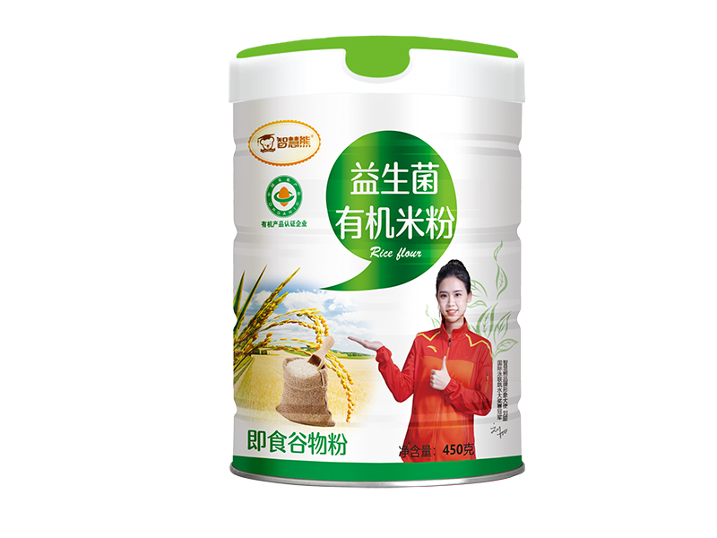  智慧熊益生菌有機米粉 聽裝