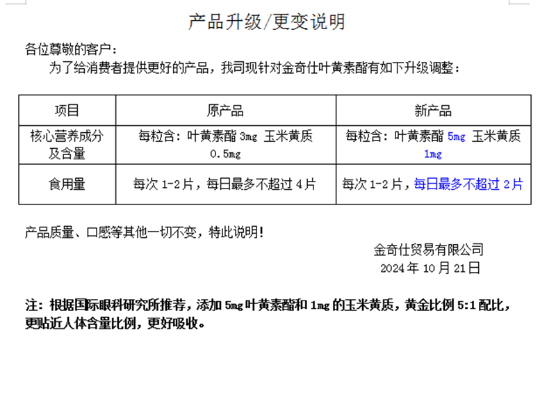  金奇仕葉黃素酯調(diào)制乳片04