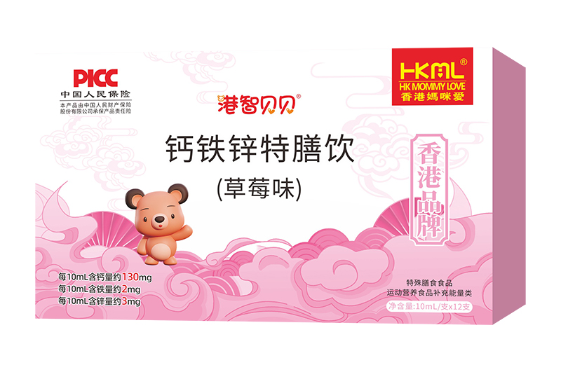  香港媽咪愛(ài)港智貝貝鈣鐵鋅特膳飲（草莓味）