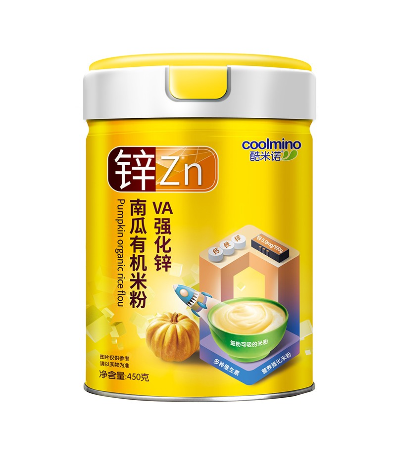  酷米諾VA強化鋅南瓜有機米粉450克