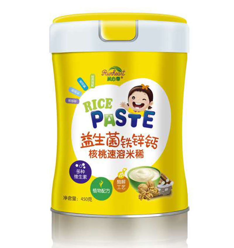  潤心草益生菌鐵鋅鈣速溶米稀