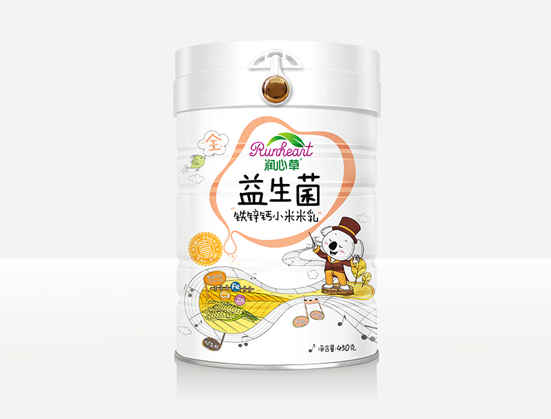  潤(rùn)心草益生菌鐵鋅鈣小米米乳450克