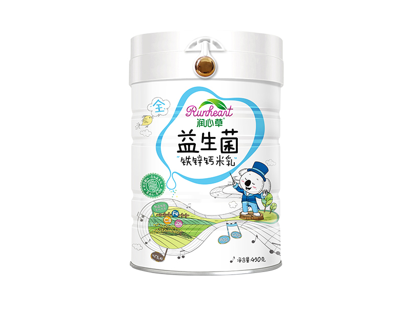  潤(rùn)心草益生菌鐵鋅鈣米乳450克