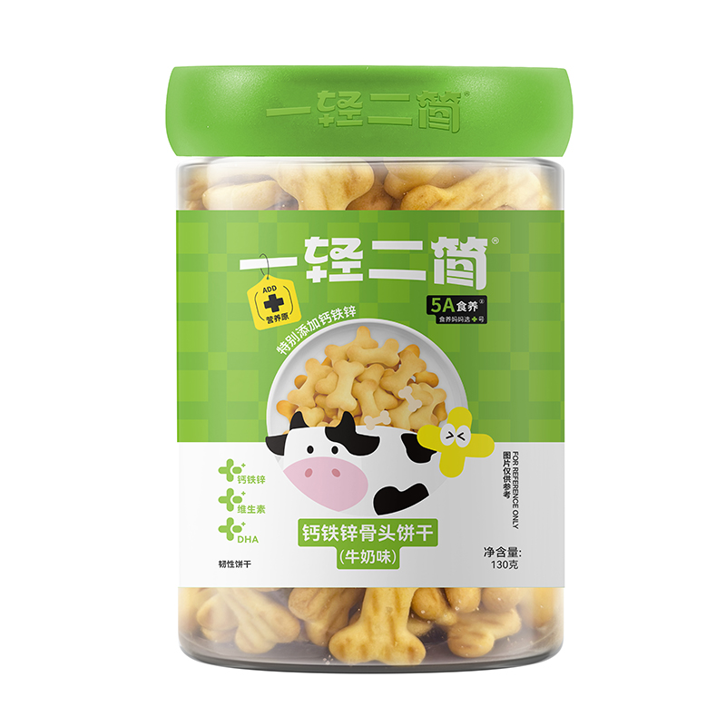  一轻二简钙铁锌骨头饼干（牛奶味）