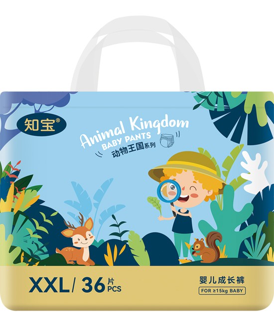  我懂寶寶動物王國成長褲XXL