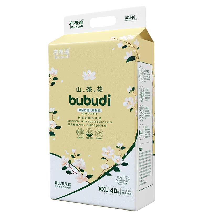 布布迪山茶花腰贴型婴儿纸尿裤XXL