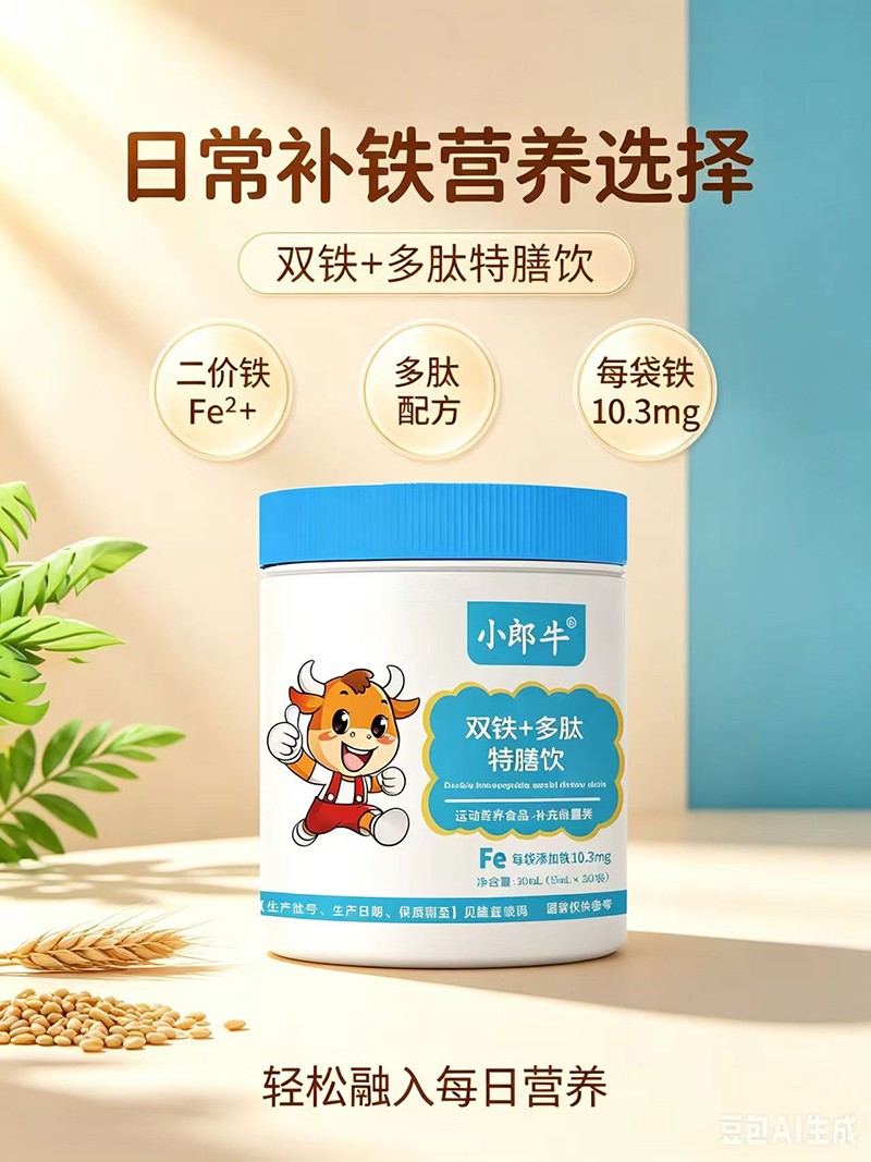  小郎牛双铁+多肽特膳饮
