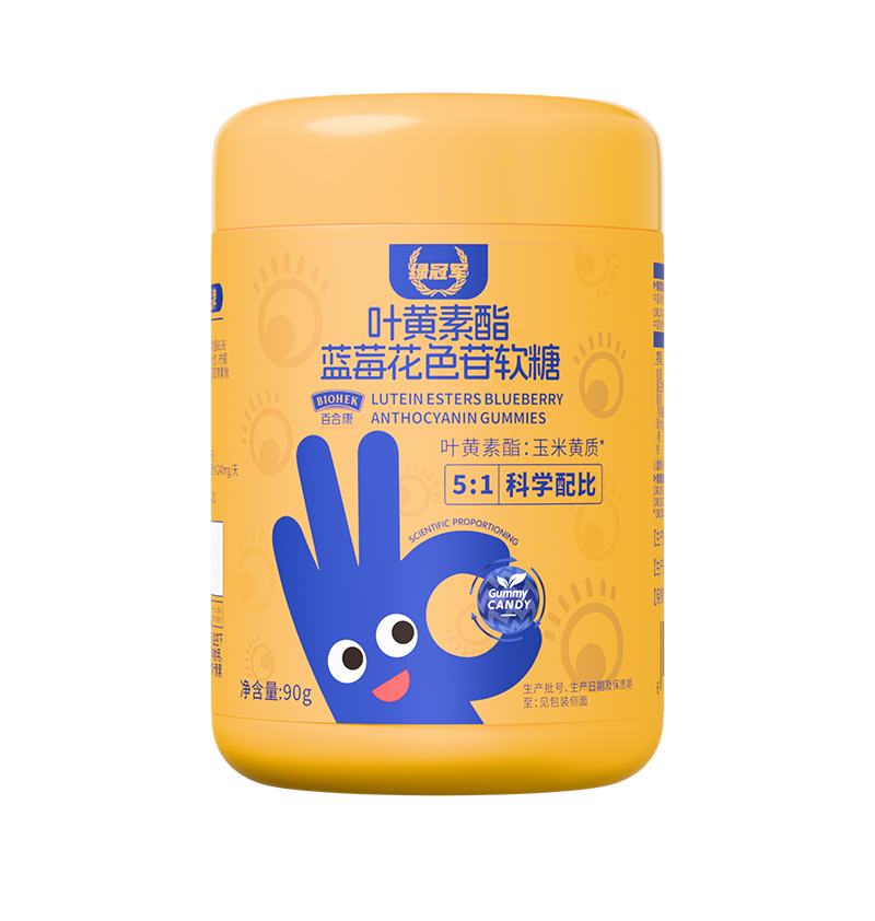 百合康绿冠军叶黄素酯蓝莓花色苷软糖