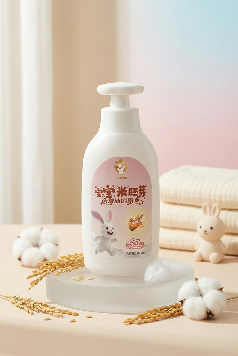 萌魅兔宝宝米胚芽洗发沐浴露300ml.jpg 萌魅兔宝宝米胚芽洗发沐浴露300ml.jpg