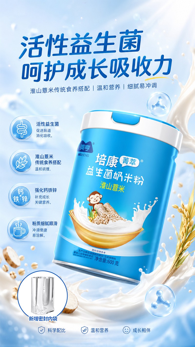 培康菁萃益生菌淮山薏米奶米粉 直罐装01.jpg