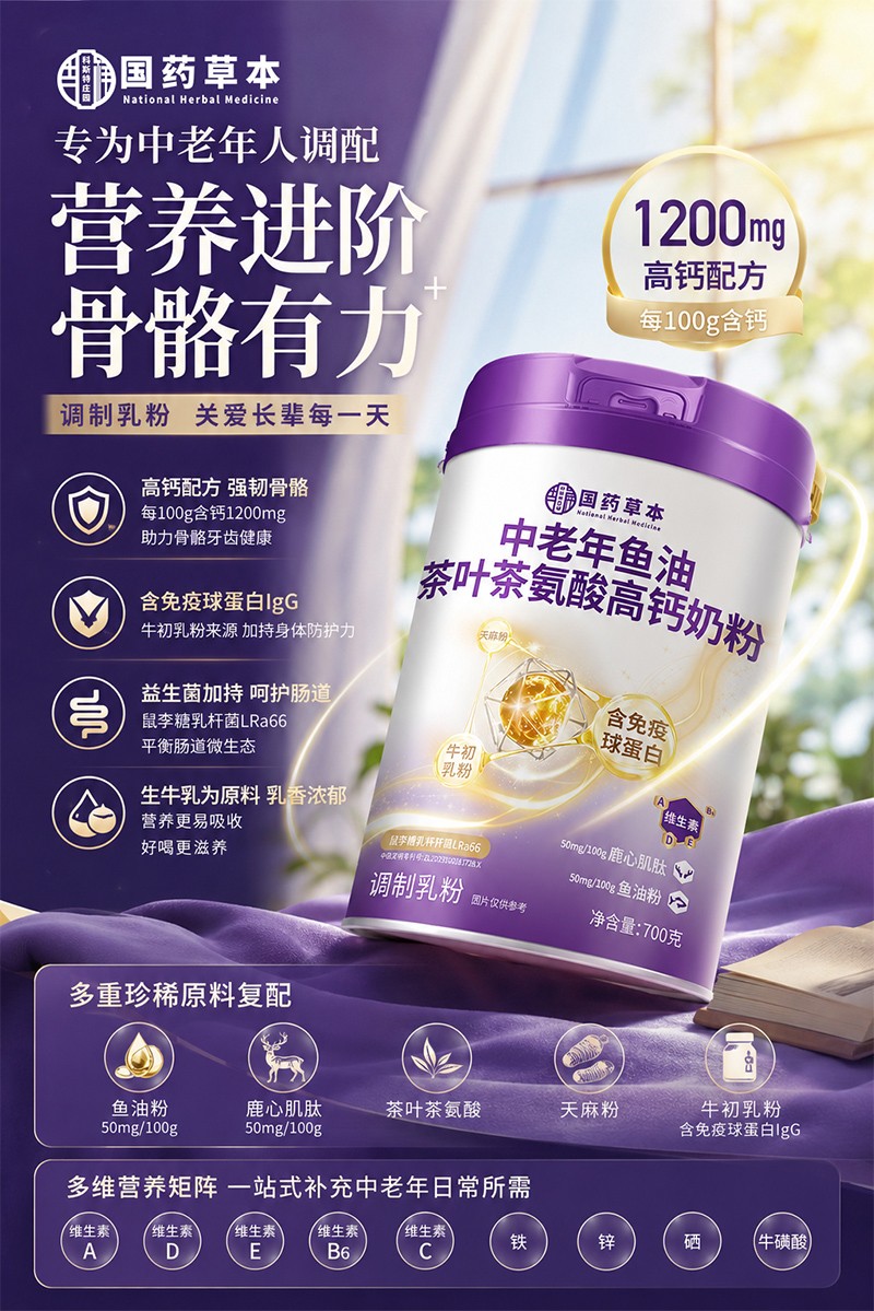 国药本草中老年鱼油茶叶茶氨酸高钙奶粉03.jpg