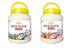 智慧熊营养米粉透明桶装