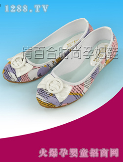 倩百合蝴蝶结时尚孕妇鞋