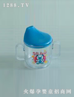 蓝盖透明学饮杯