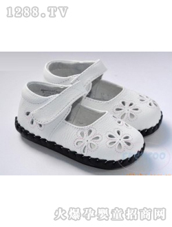 芙瑞可白色婴儿女鞋