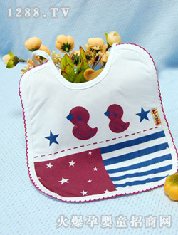 安婴宝国旗图案婴儿口水巾