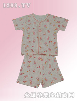 安婴宝小碎花对门开衫