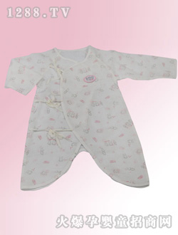 安婴宝小碎花婴儿连体衣