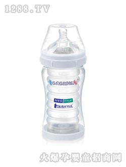 贝儿欣白色硅胶收缩内胆奶瓶