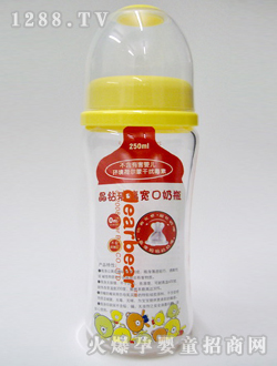 晶钻玻璃宽口奶瓶