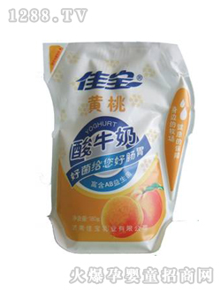 佳宝黄桃益生菌酸牛奶