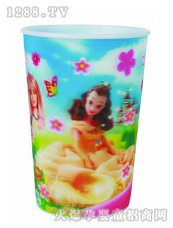 功杰3D公主儿童水杯