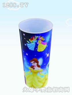 黄色公主直身水杯