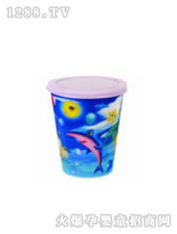 蓝色海豚儿童水杯