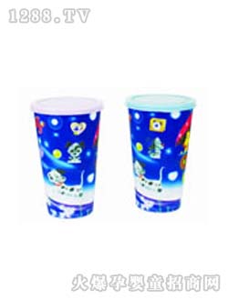 功杰深蓝色儿童水杯