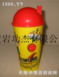 功杰3D黄色儿童水杯