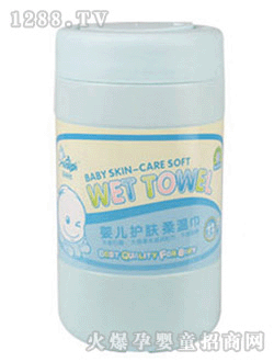 娃丽比圆筒装柔湿巾