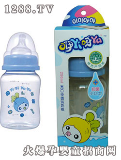 咿咿呀呀宽口径圆弧奶瓶250ml