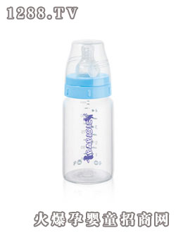 BABISIL 标准口径4安士玻璃奶瓶(蓝色）
