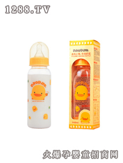 黄色小鸭彩色奶瓶240CC