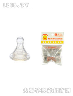 黃色小鴨標準型奶嘴+型(M)孔1入