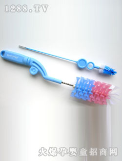 皇家宝贝360°旋转矽胶奶瓶刷