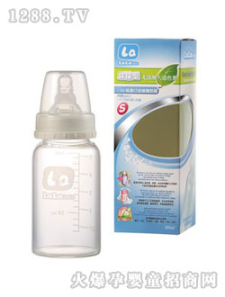 乐乐宝贝150ml标准口径晶钻玻璃奶瓶