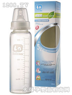 乐乐宝贝250ml标准口径晶钻玻璃奶瓶