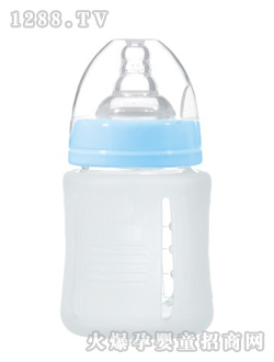 爱心柔软防烫玻璃奶瓶