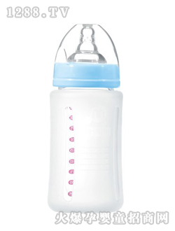 爱心柔软防烫玻璃奶瓶120ML