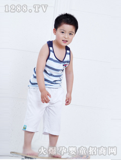 托尼艾米男童无袖夏夏季套装
