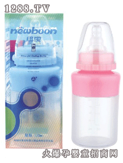 纽宝小直身硅胶奶瓶
