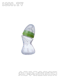 快乐宝儿歪身奶瓶绿口