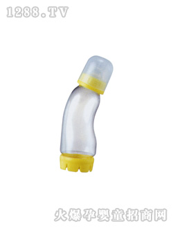 快乐宝儿歪身奶瓶黄底