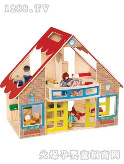 木子王木质双层花园小屋