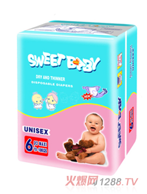 贝贝屋婴儿纸尿裤MAX6PCS