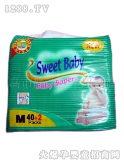 静洁婴儿纸尿裤中号40加2