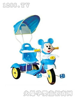 康龙蓝色米奇婴儿三轮车