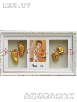 金脚印海贝装饰宝宝脚印|杭州金脚印工艺品有
